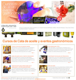 Catas de aceite en Madrid. Catas de aceite a domicilio. Elaboración de Cartas de aceite para restauración. Regalos diferentes